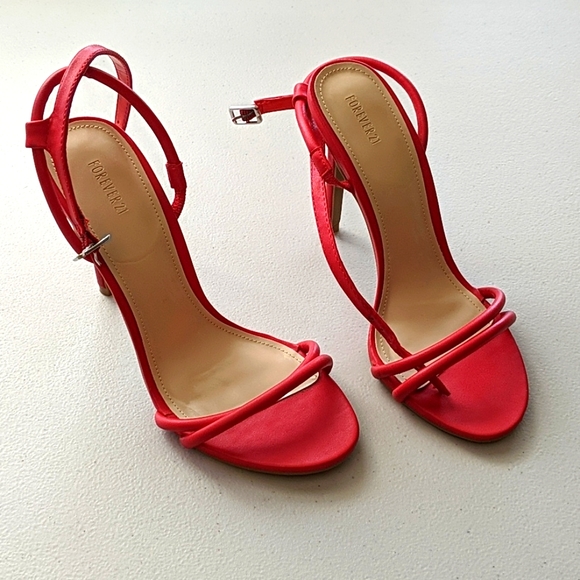 Forever 21 red 3" heel size 7.5 - Picture 1 of 5